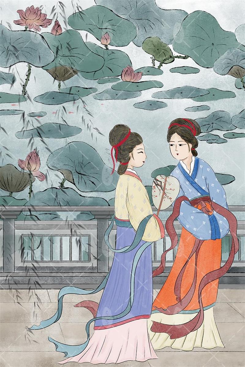 荷边细语（图ZMjk5MjQ3ODgw） - 艺术插画 - 站酷设计师画画的豆芽原创素材 - 站酷ZCOOL