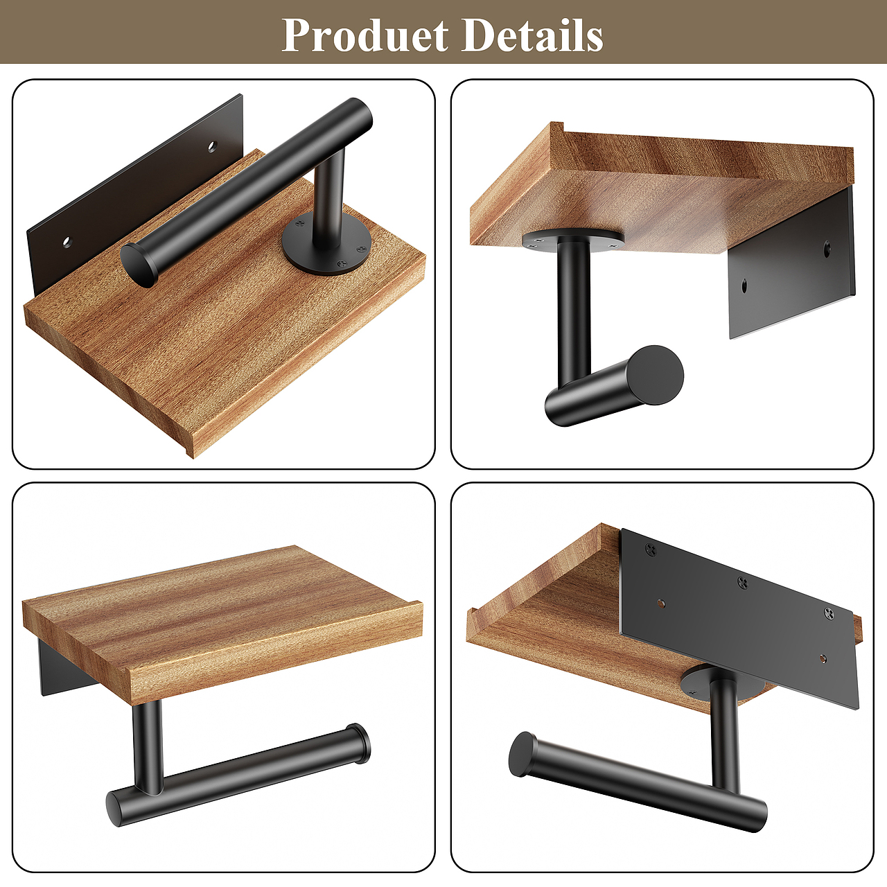 亚马逊吹风机架/纸巾架/沥水架 - 2024-Q2 - 产品渲染