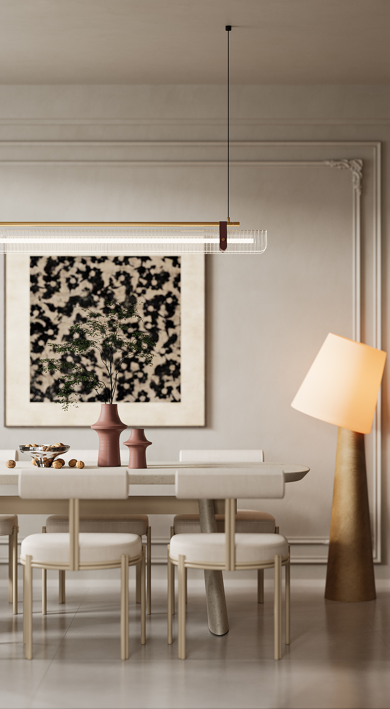 奶油侘寂风-效果图-合肥锦轩设计