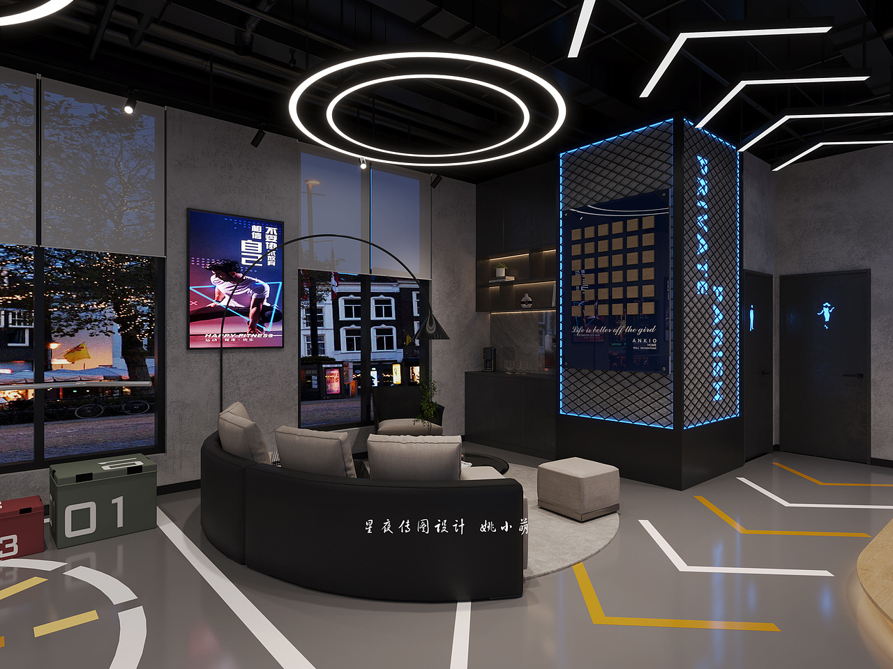 燃烧你的卡路里 —— 健身房设计（图ZMzQzNzAxOTE2） - 商业空间设计 - 站酷设计师小小萌啊原创素材 - 站酷ZCOOL