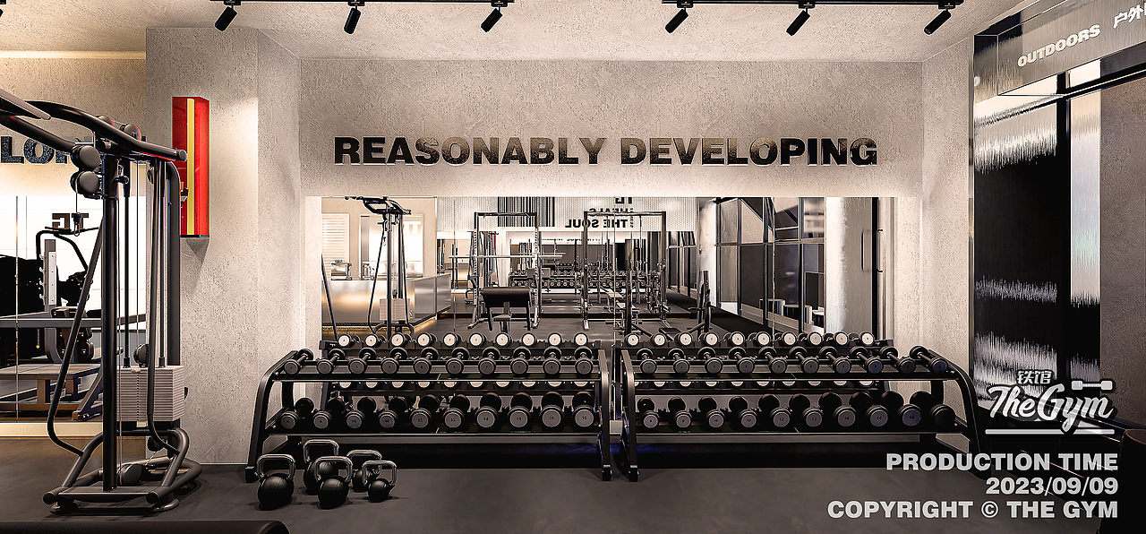 THEGYM TG健身房#铁馆#简约设计#商业设计（图ZMzUwOTMwNTg0） - 商业空间设计 - 站酷设计师ribbbon原创素材 - 站酷ZCOOL