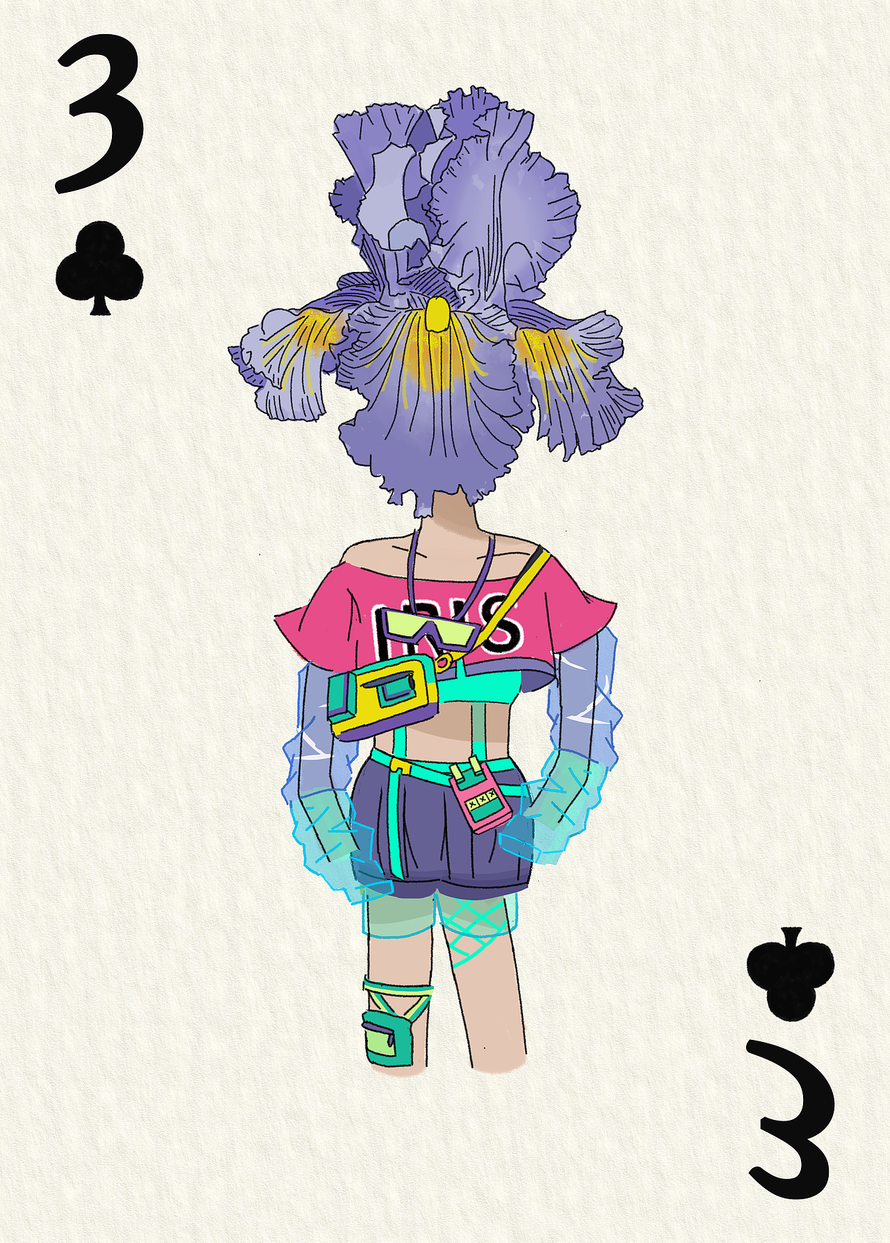 鸢尾花 赛博朋克