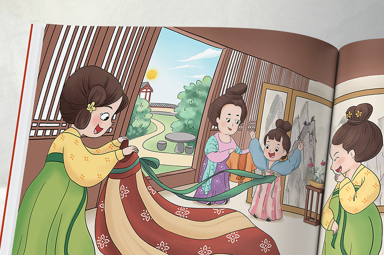 古代古风儿童插画绘本