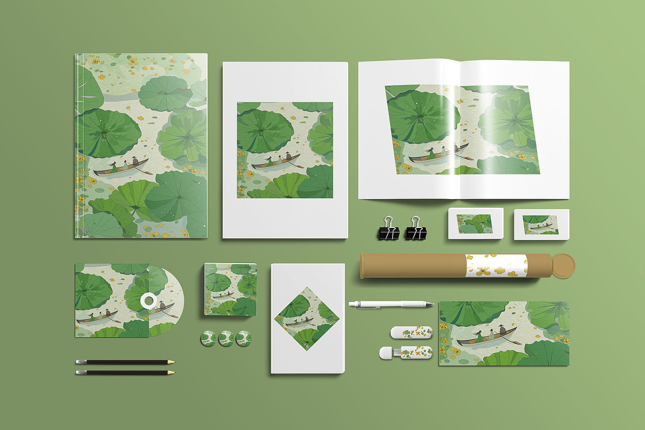 春天和清明风景插画-中国风插画