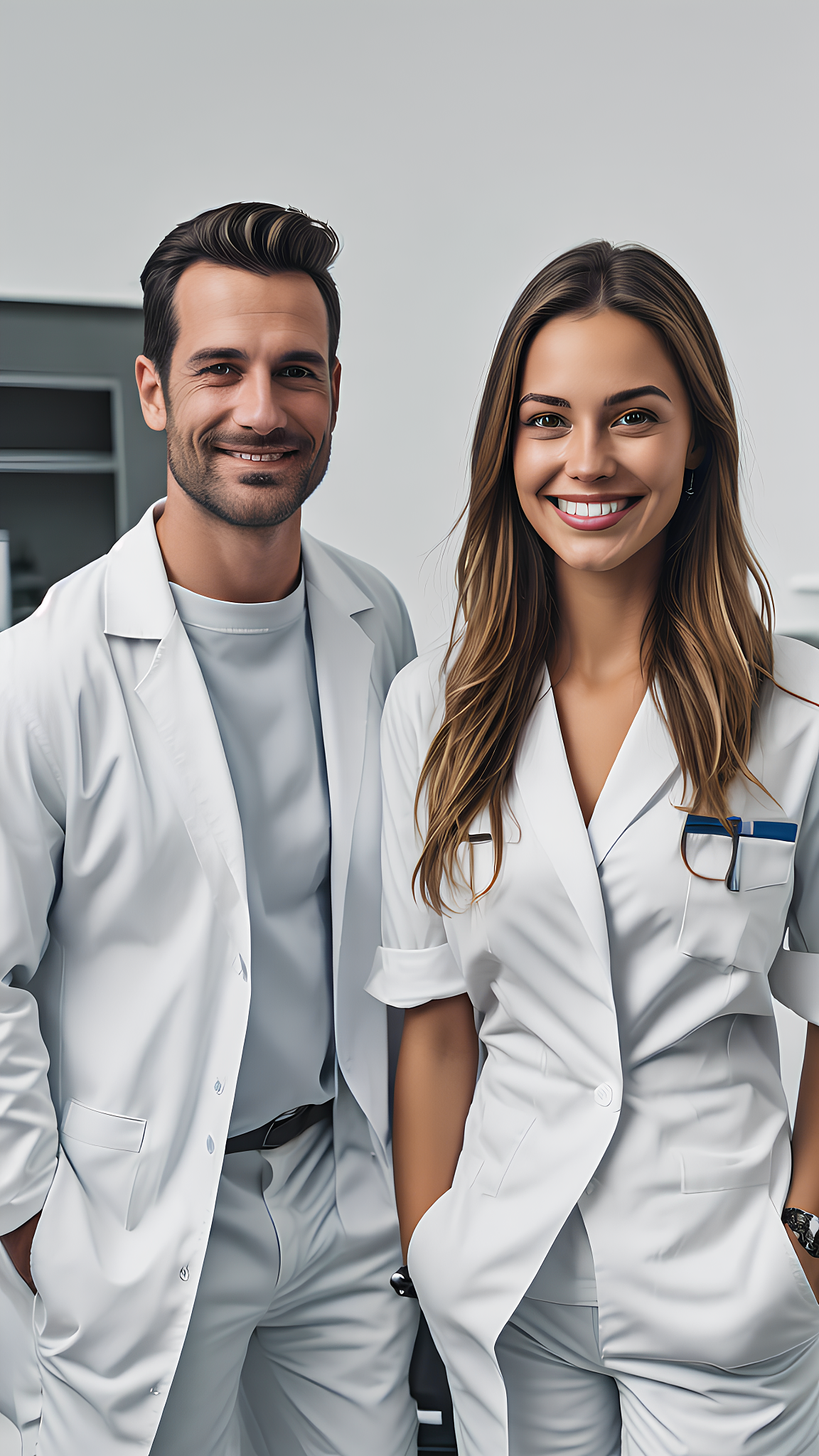 牙医 欧美 种植牙 矫正 微笑 口腔 牙齿 医美 插画 AI