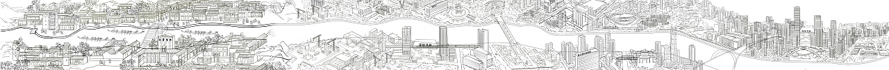 深圳观澜河发展插画长卷