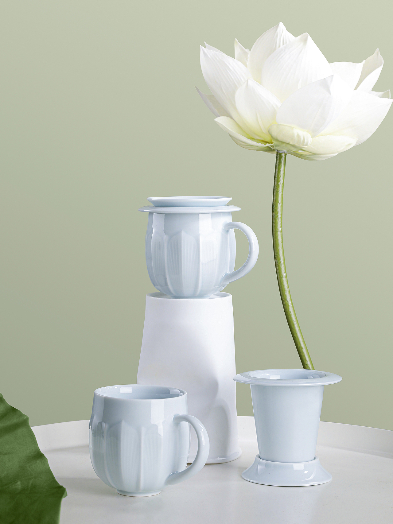 莲说快客茶具 | 桌面上的清幽之花（图ZMzEyMjE0OTM2） - 产品摄影 - 站酷设计师一节复一节原创素材 - 站酷ZCOOL