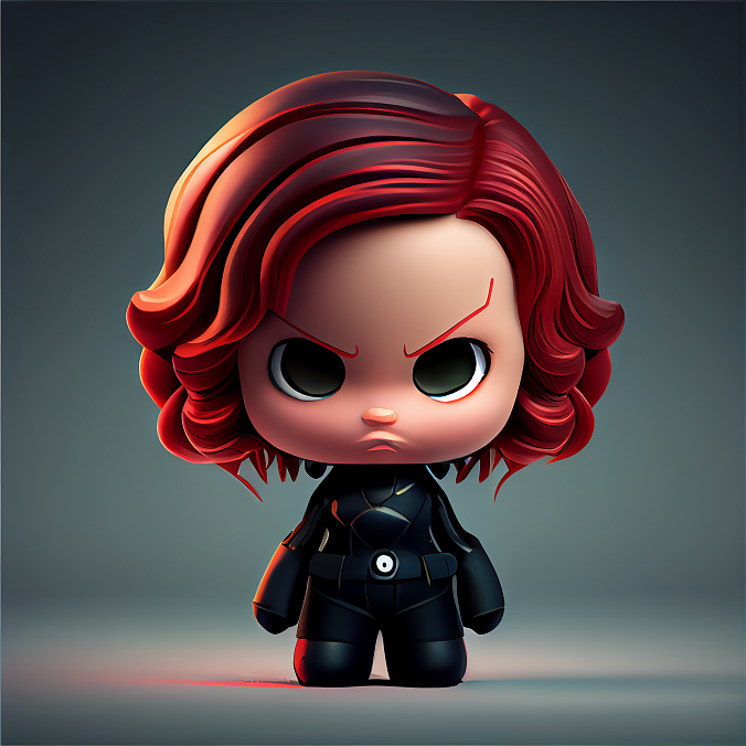 Midjourney创建的Q版超级英雄,电影人物