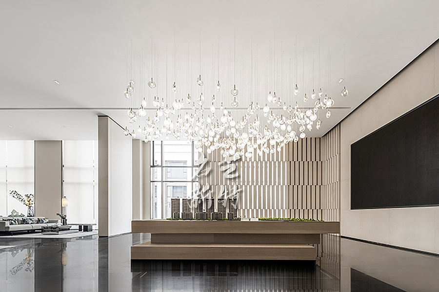 沙盘上方定制的吊灯 似星星点点的雨滴（图ZMzA2OTA3ODY4） - 商业空间设计 - 站酷设计师明古灯饰定制图库原创素材 - 站酷ZCOOL
