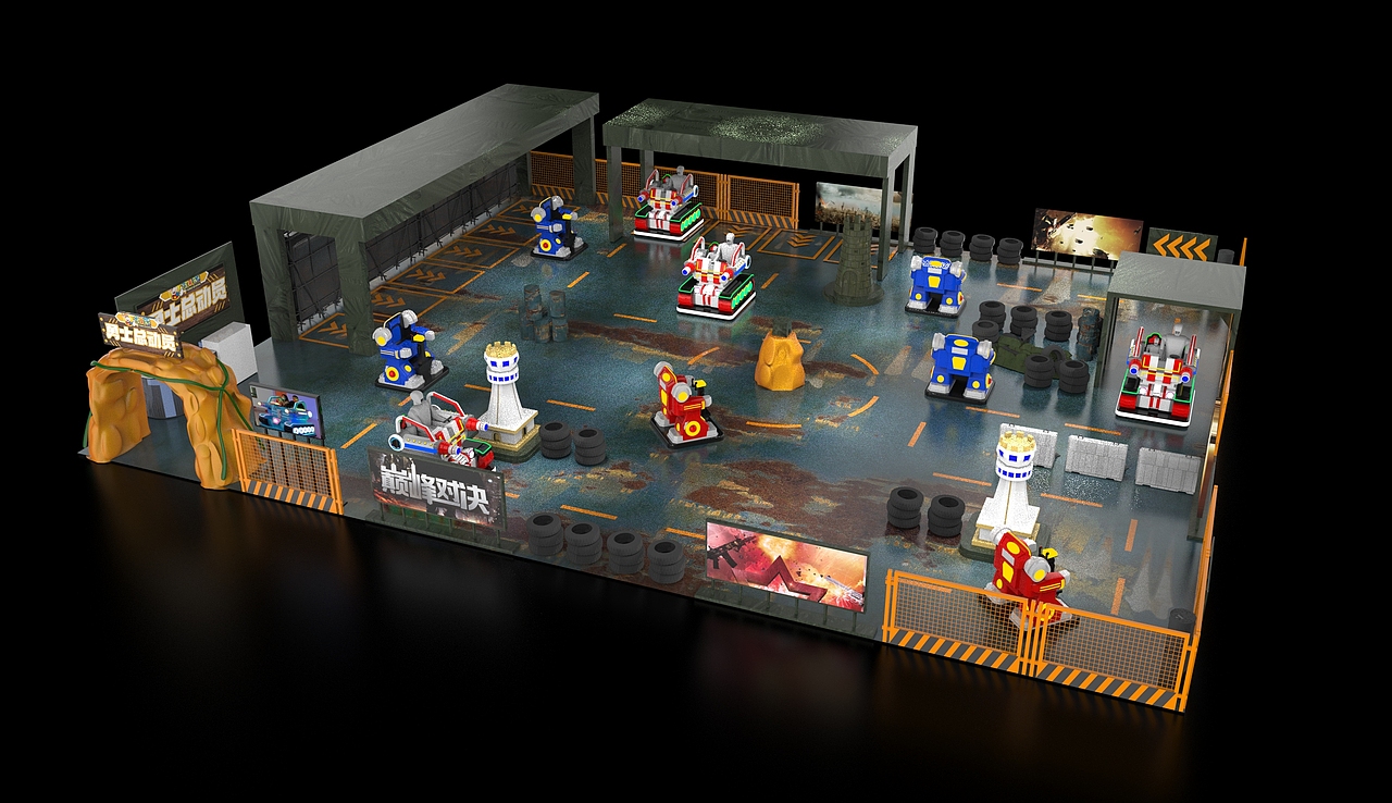 游樂對戰(zhàn)場地設(shè)計（圖ZMjk2NDIxMDYw） - 建筑/空間 - 站酷設(shè)計師閱片半部真君原創(chuàng)素材 - 站酷ZCOOL