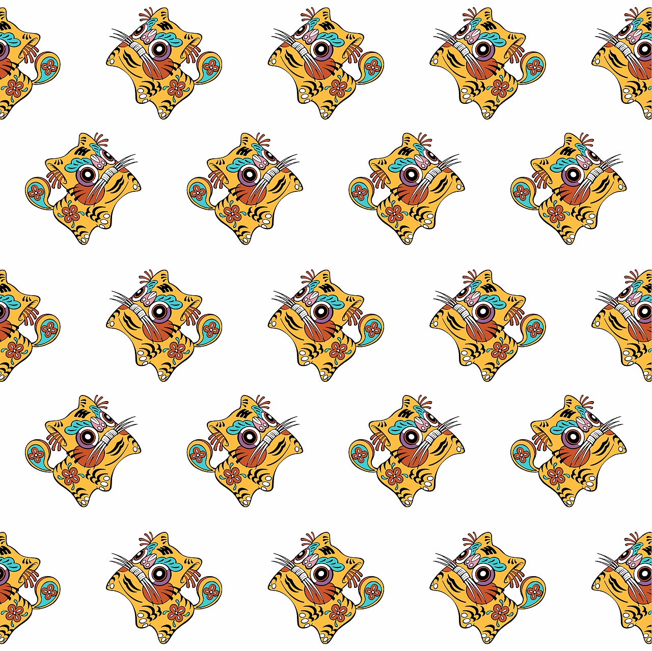 新年海报-布老虎插画设计