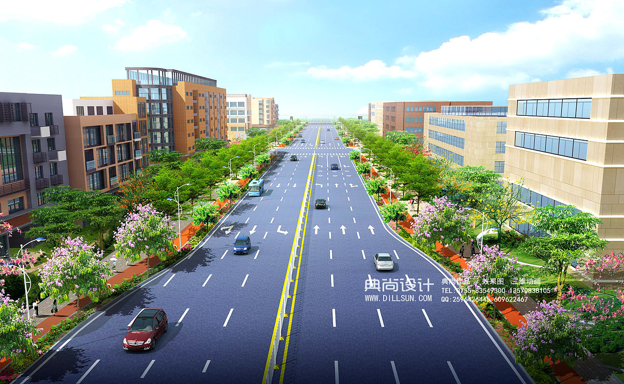 道路园林效果图2