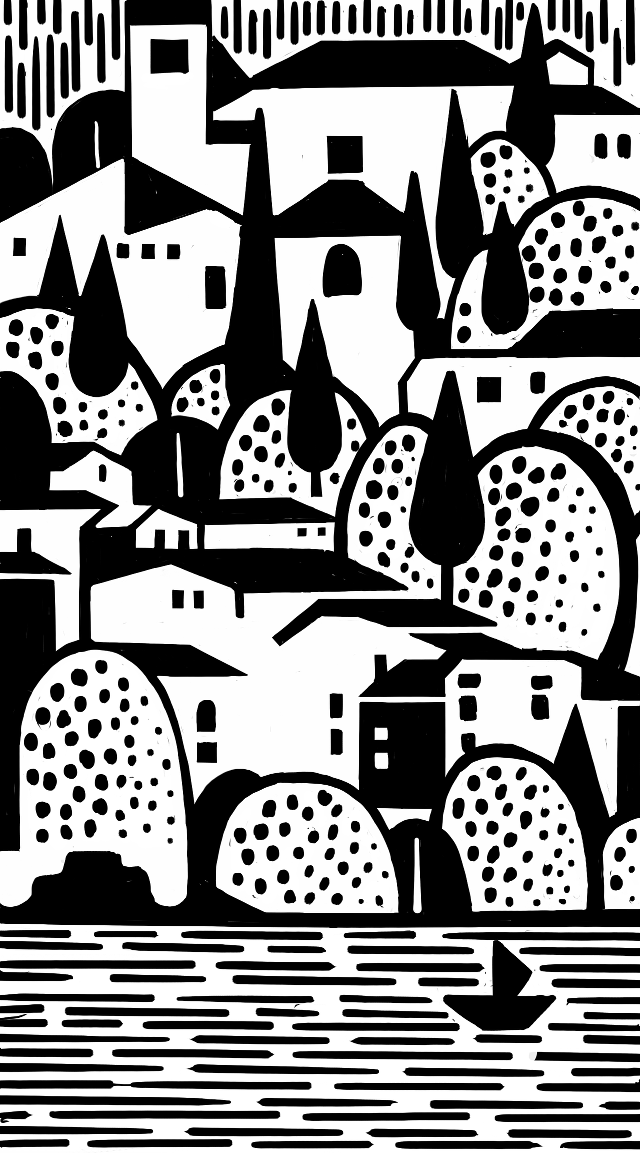 舒服的黑白装饰画!感受黑白形体之间的魅力