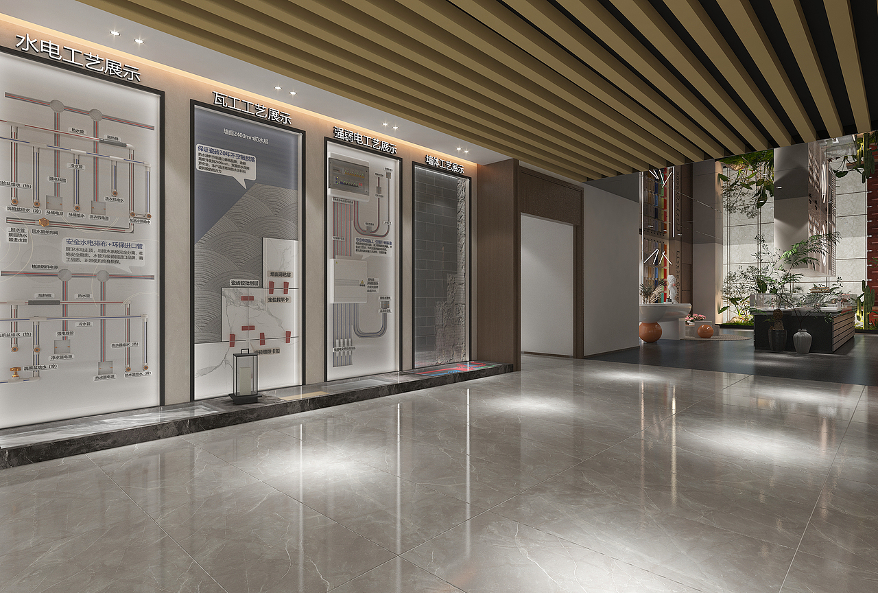 银川装修公司推荐|银川企业展厅装修设计效果图（图ZMzY0NDcxNjIw） - 商业空间设计 - 站酷设计师宁夏镹臻工装原创素材 - 站酷ZCOOL