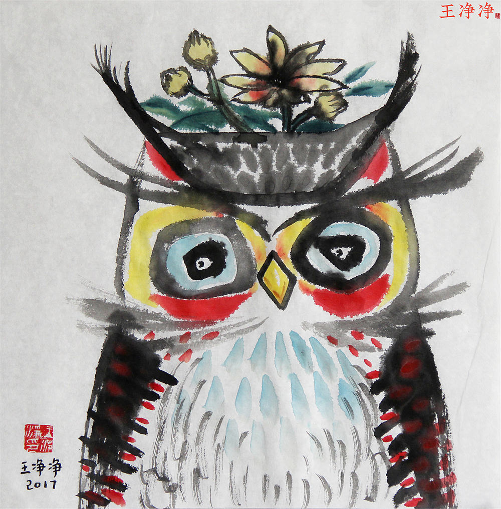 36幅萌趣水墨猫头鹰系列插画 用水墨画猫头鹰（图ZMjk4MDMzODMy） - 绘画 - 站酷设计师画儿晴天原创素材 - 站酷ZCOOL