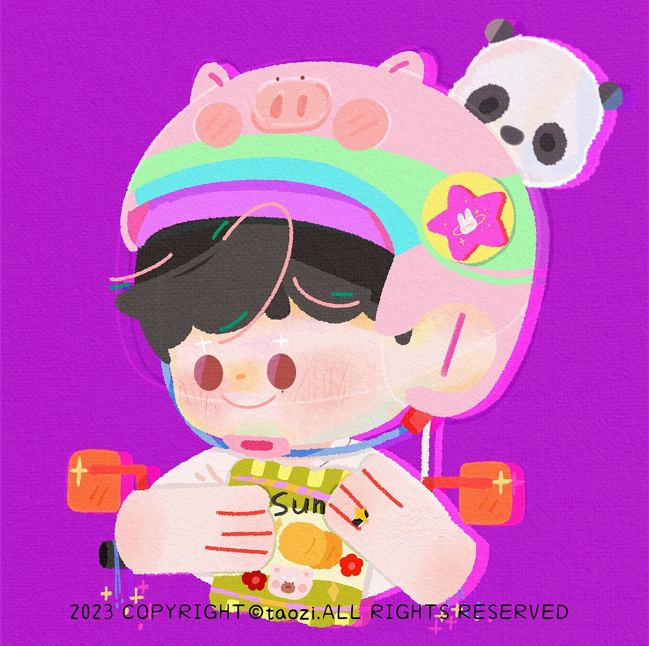 这只是春天的一组浅画的九宫格插画