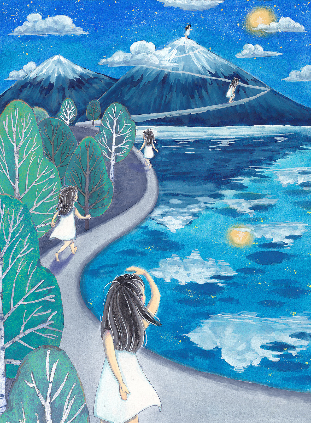 系列插画《寻》｜寻找自己，寻找心里的光（图ZMzYyNjA1Njcy） - 绘本 - 站酷设计师插画师_小小原创素材 - 站酷ZCOOL