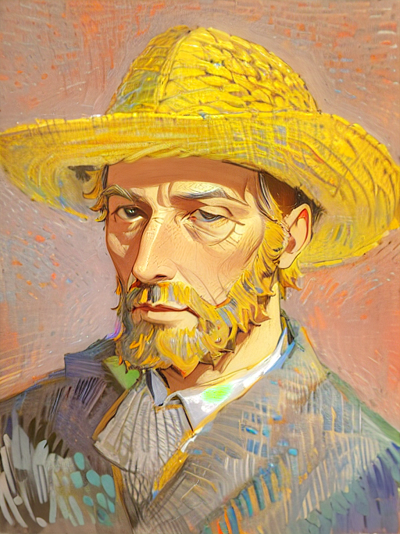 AI绘画丨梵高自画像二次创作(第二弹)