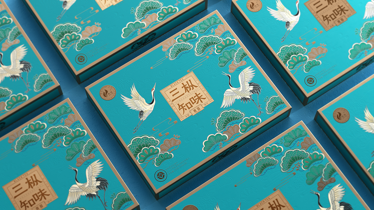 骏德茶业-三枞知味包装插画