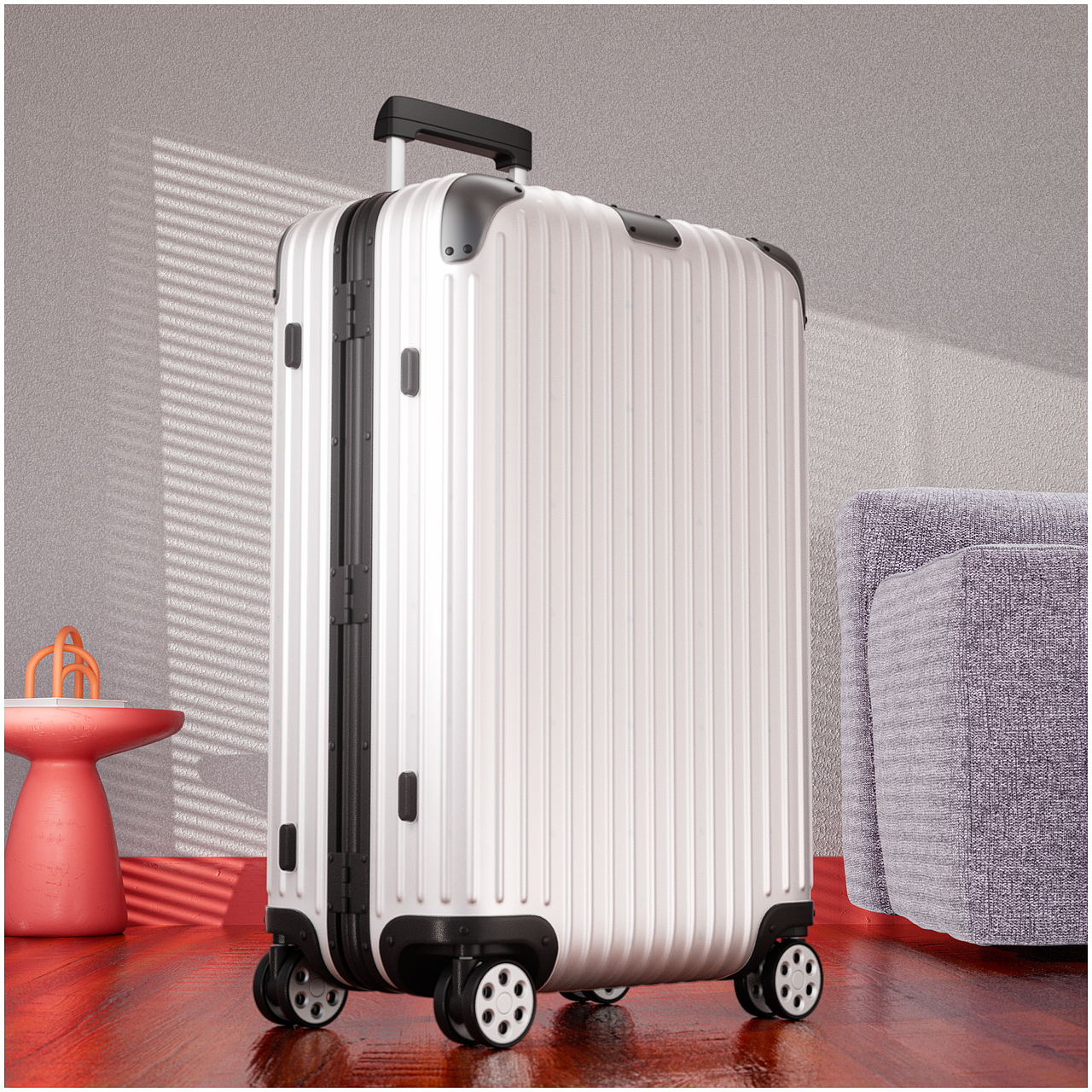 旅行箱产品渲染