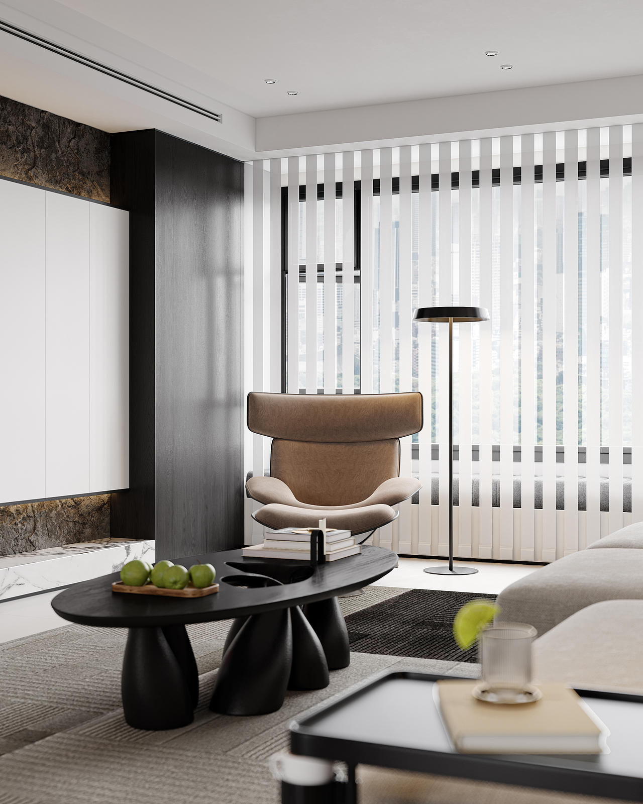 极简客厅 黑白灰客厅 简约客厅（图ZMzQ1MzE4MTAw） - 家装设计 - 站酷设计师痞老蟹原创素材 - 站酷ZCOOL