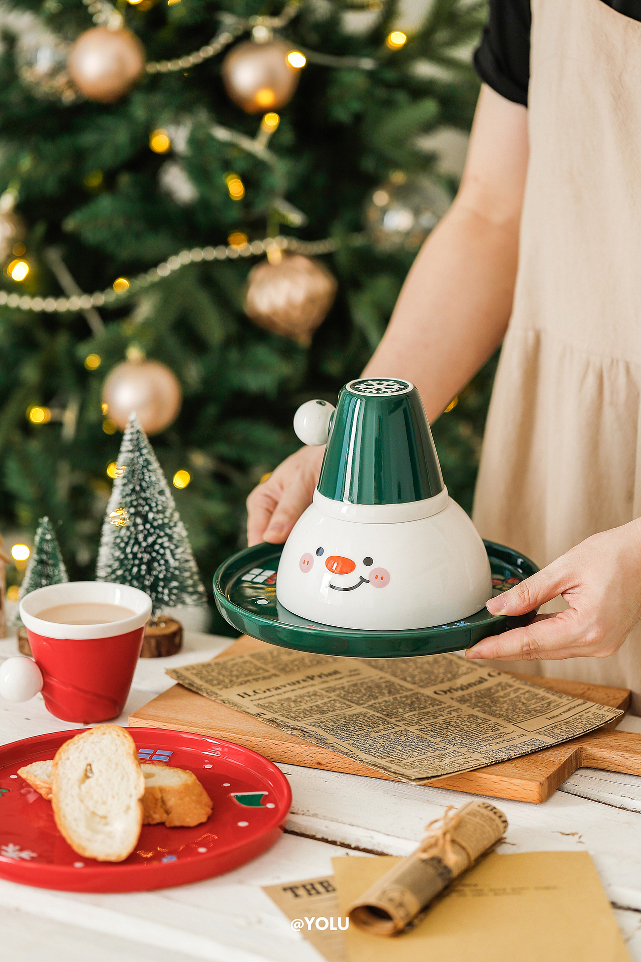 圣诞节主题拍摄 X 农夫山泉打奶茶/餐具/圣诞包装