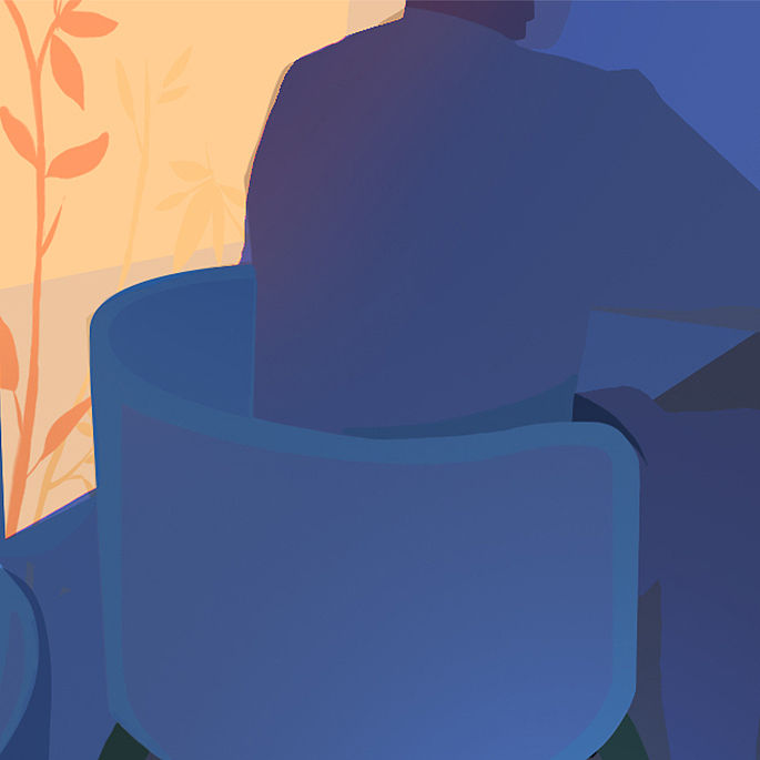 【LiAN】马尾咖啡宣传画