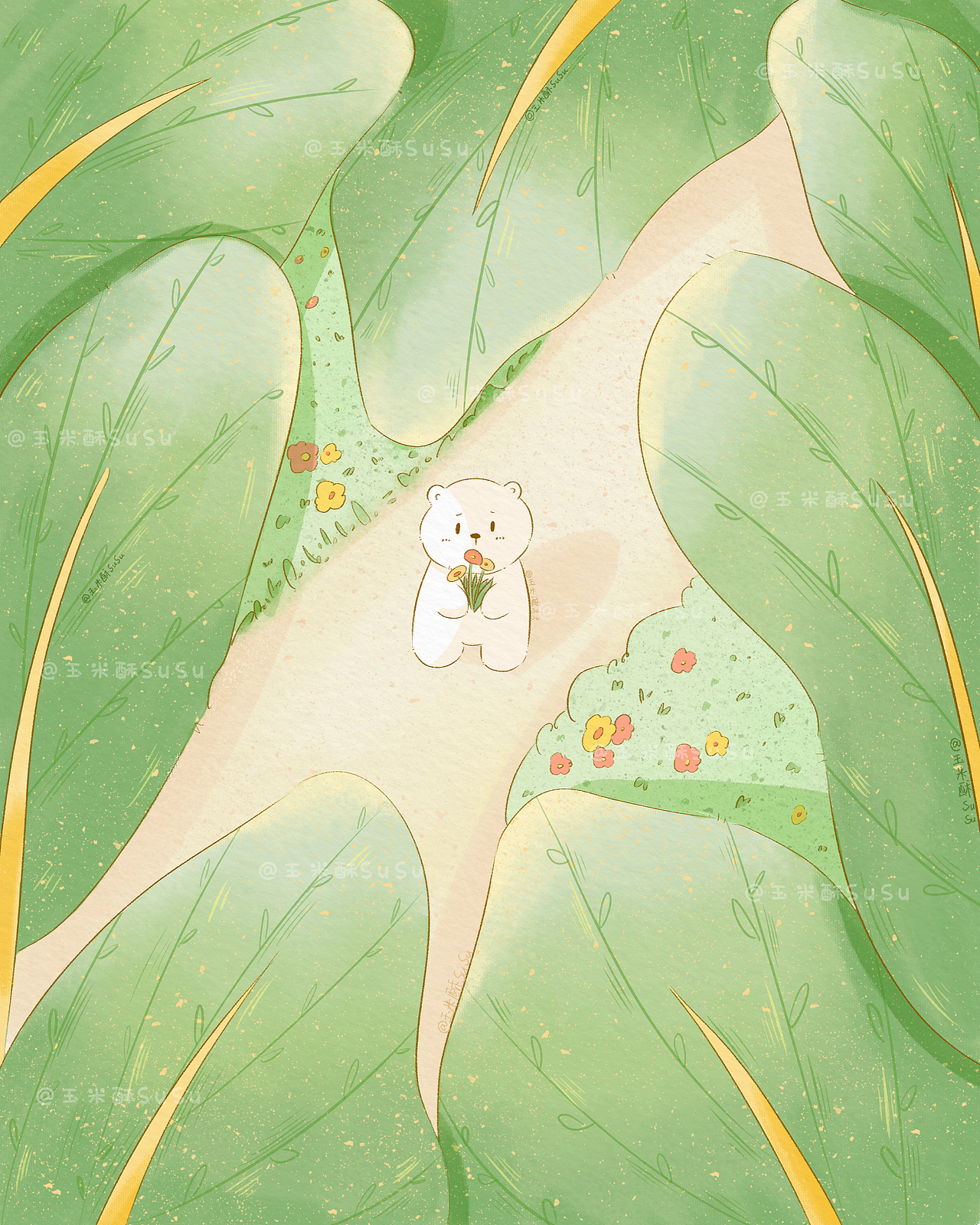 悠闲时光（图ZMzE3ODY5NTk2） - 儿童插画 - 站酷设计师玉米酥SuSu原创素材 - 站酷ZCOOL