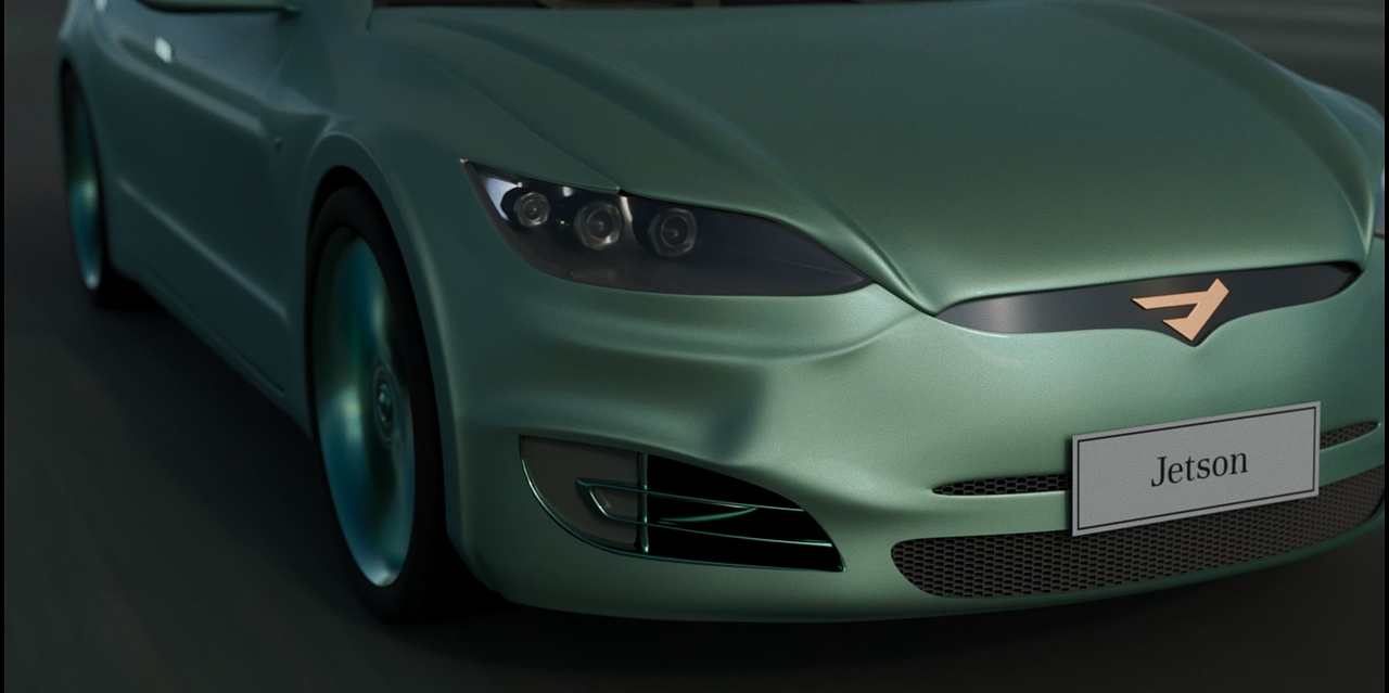 黄金年代风格电动汽车动画(blender)