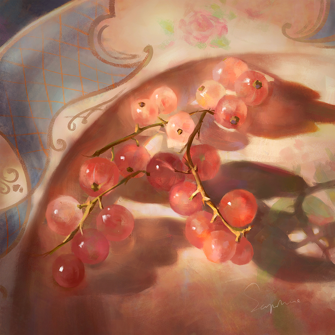 水晶葡萄串儿（图ZMzI3NDkwNTIw） - 艺术插画 - 站酷设计师Sapphirelsw原创素材 - 站酷ZCOOL