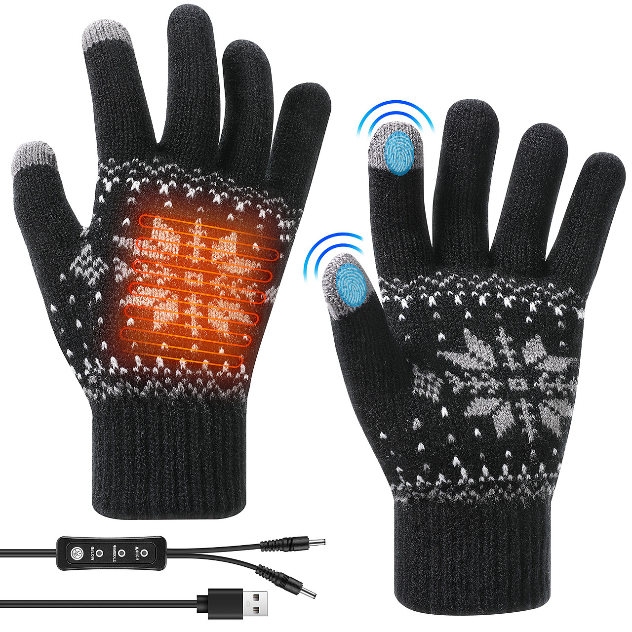 全指发热手套 亚马逊主图 A+