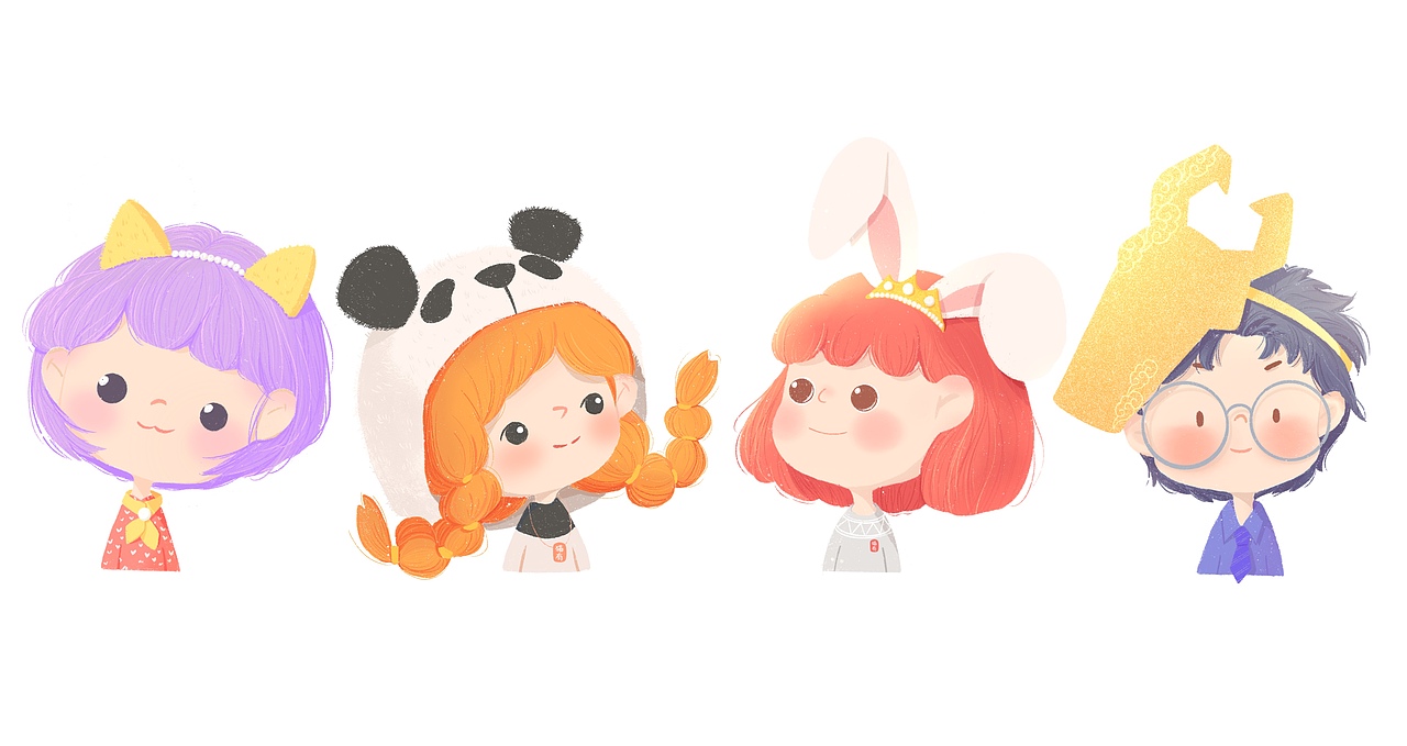 动物元素可爱头像（图ZMzAxMjgzOTI4） - 儿童插画 - 站酷设计师猫啊有原创素材 - 站酷ZCOOL