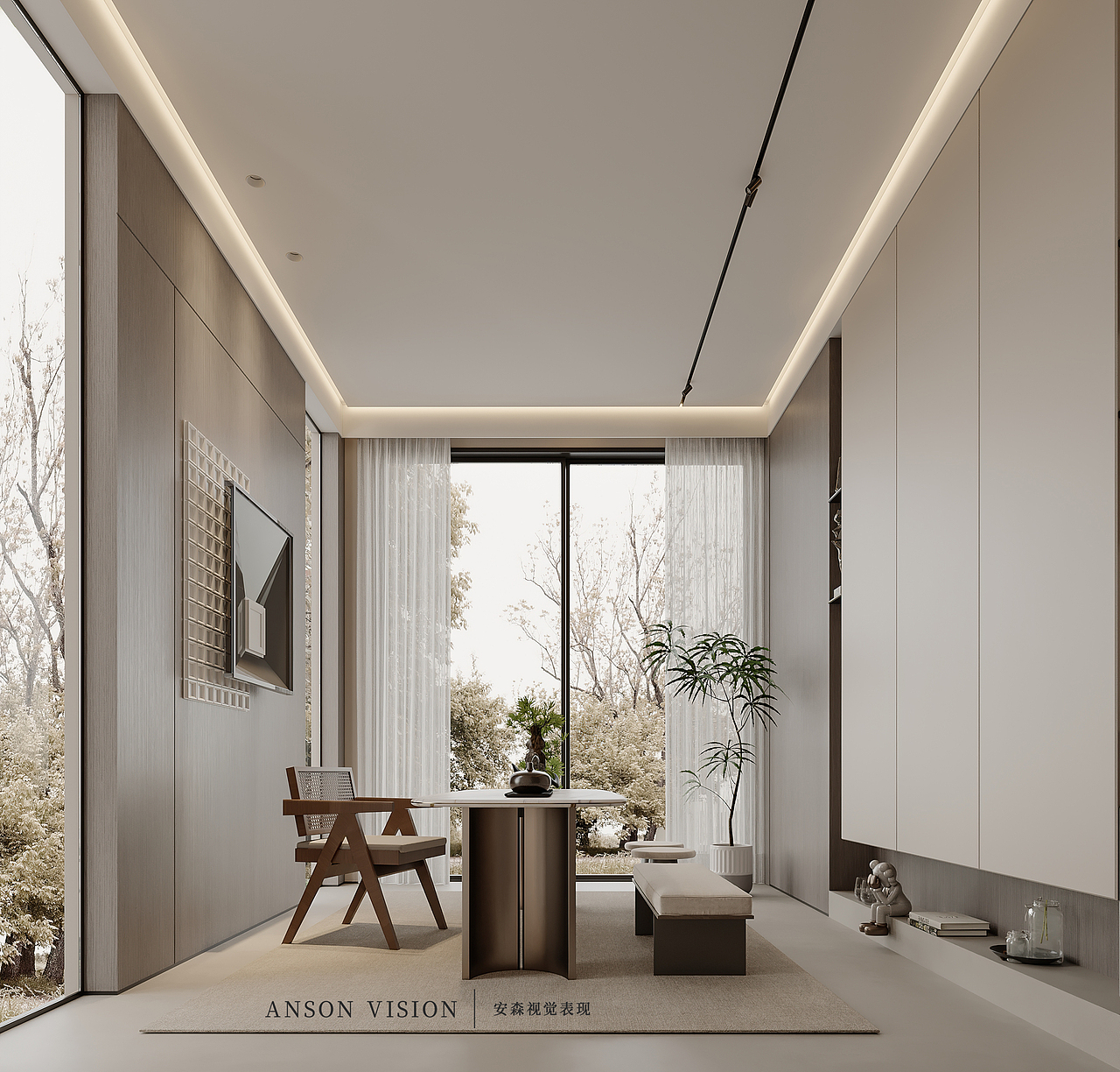 Anson︱枫 现代别墅多空间表现（图ZMzM4MjI4NDky） - 家装设计 - 站酷设计师Anson安森视觉原创素材 - 站酷ZCOOL