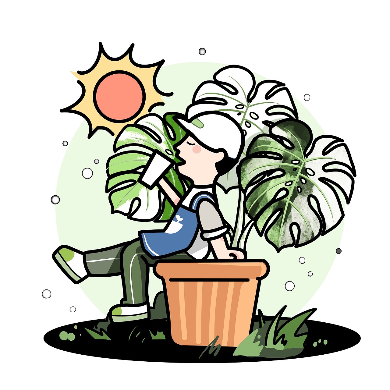 喜茶-阿喜全身像｜热植宇宙篇（图ZMzU3MzA4NjA0） - 新锐潮流插画 - 站酷设计师胡呼呼Cassie原创素材 - 站酷ZCOOL