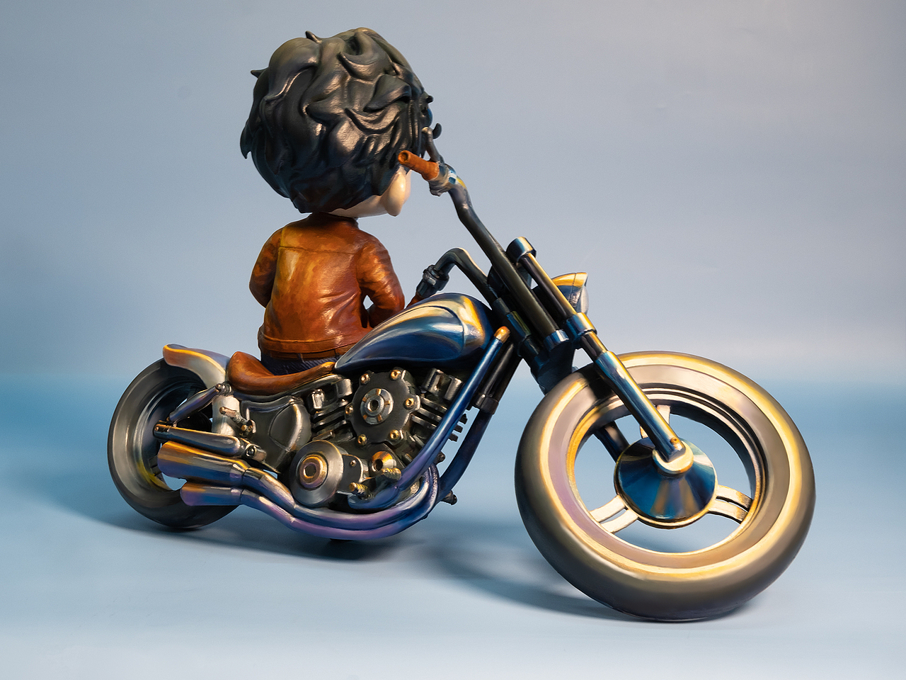 原创设计 Q版写实手办系列之一 摩托车上的Vsome（图ZMzQzMjIyMDI4） - 游戏原画 - 站酷设计师David18原创素材 - 站酷ZCOOL