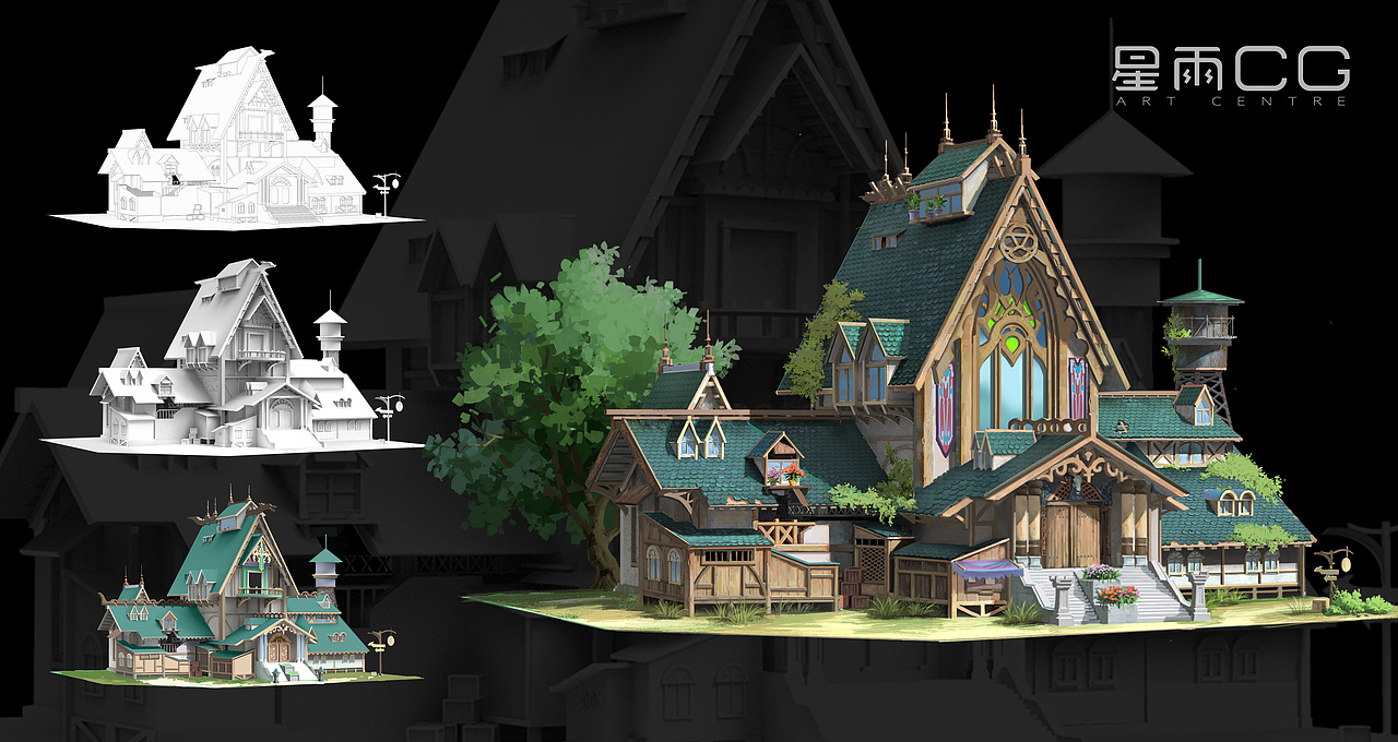 2022春季场景班 学员作业:单体建筑设计