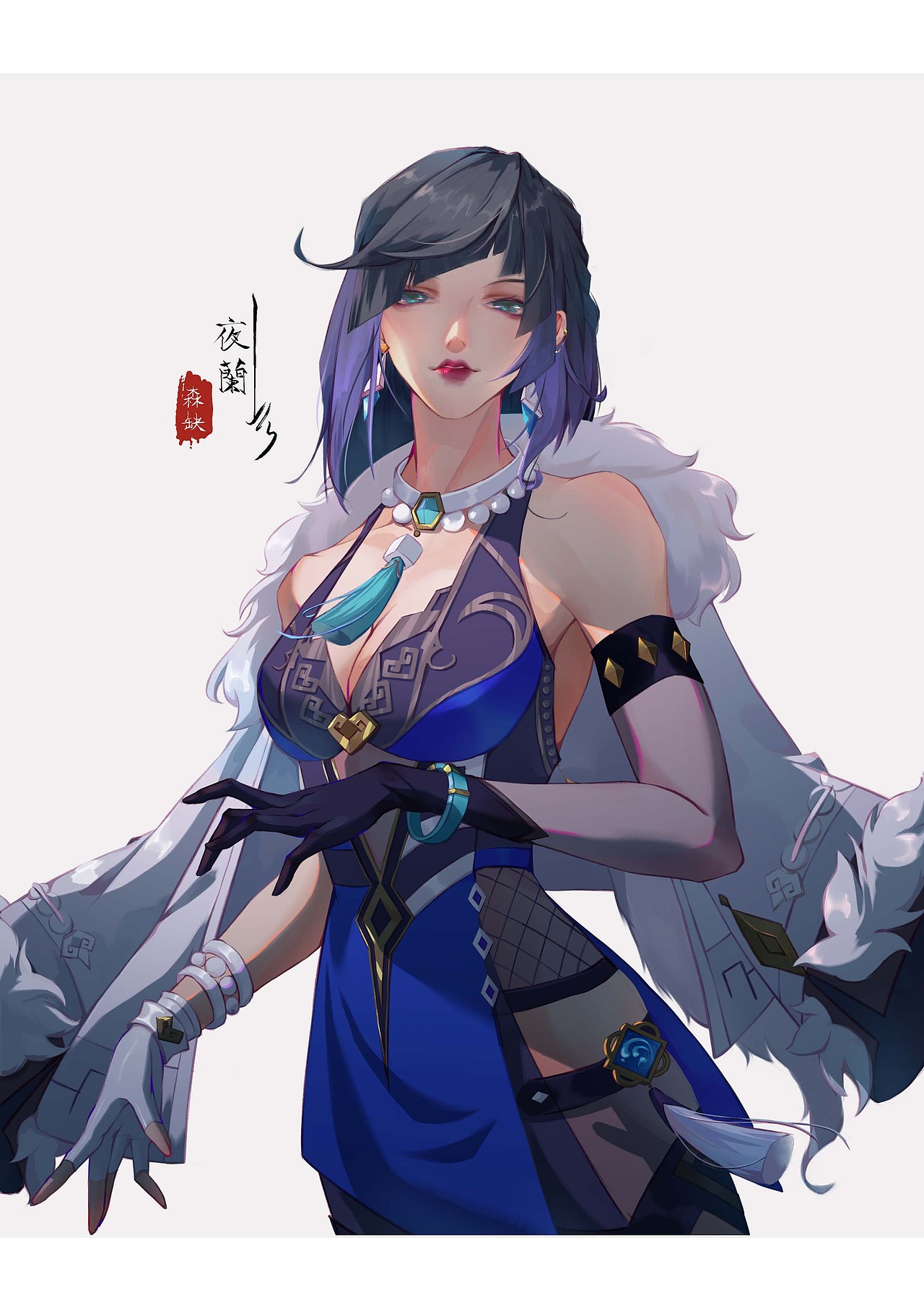 夜兰同人（图ZMzEwMDgxNzAw） - 游戏原画 - 站酷设计师闻祈安原创素材 - 站酷ZCOOL