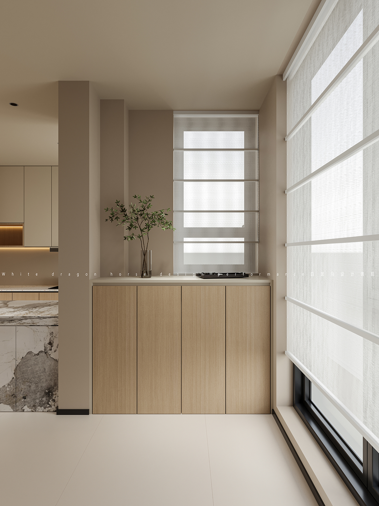 现代原木家具-白龙马效果图