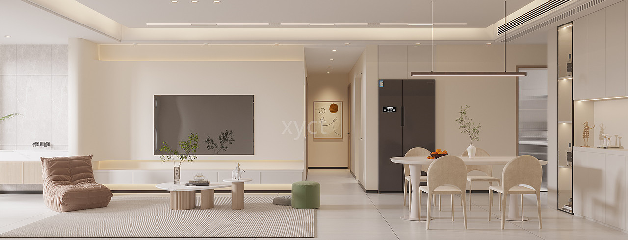 家装设计|奶油配色治愈忙碌生活