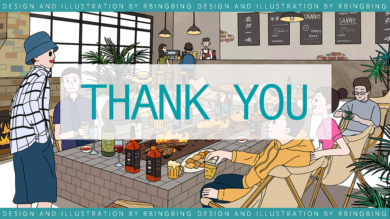 户外活动与城市露营品牌插画设计与展示效果