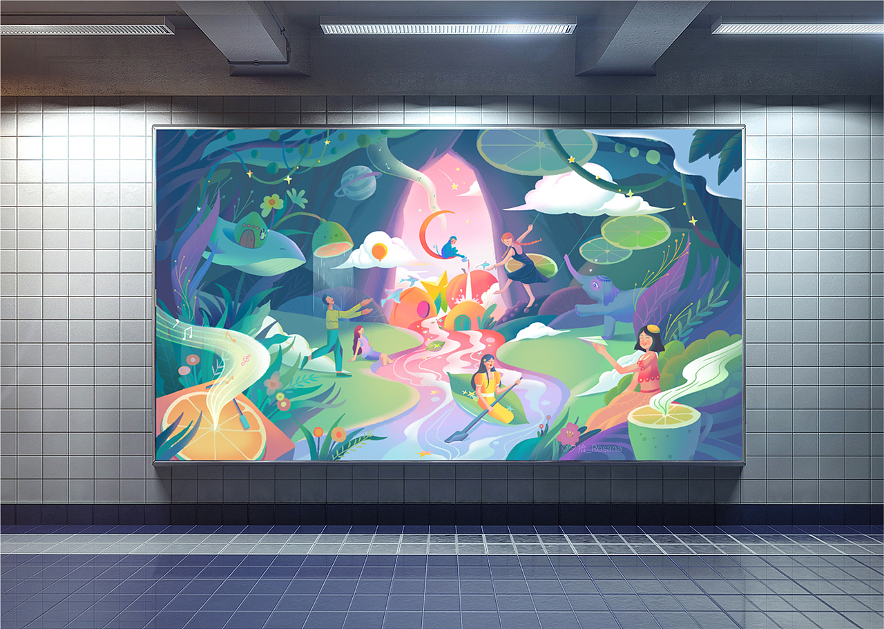 茶派的美好世界——乌托邦乐园（图ZMzQxNzE3ODMy） - 创作习作 - 站酷设计师曦十_Rosa原创素材 - 站酷ZCOOL