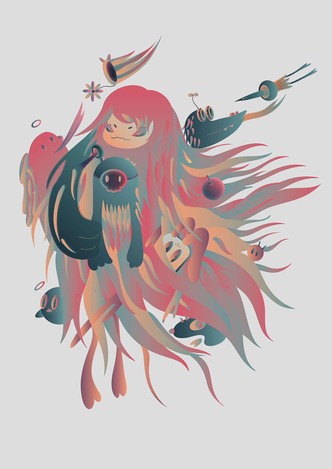 《火精灵的伙伴》——Mica《幻想重生》（图ZMzQ2MTAwOTk2） - 艺术插画 - 站酷设计师Mica数字艺术原创素材 - 站酷ZCOOL