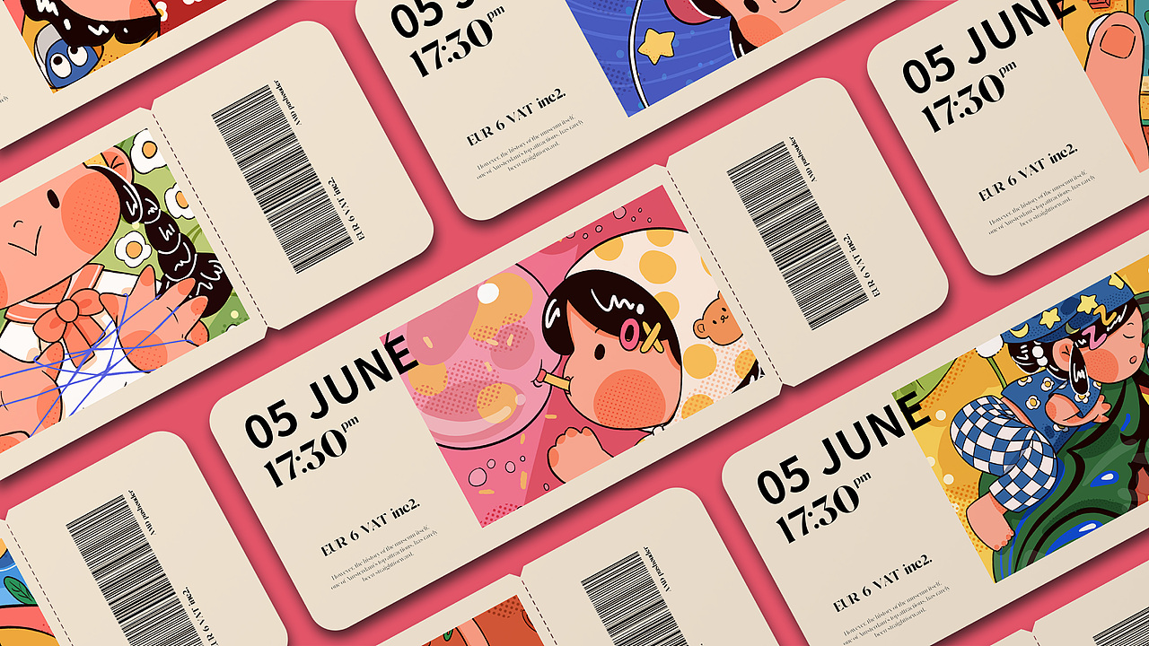 复古童玩会插画视觉系统