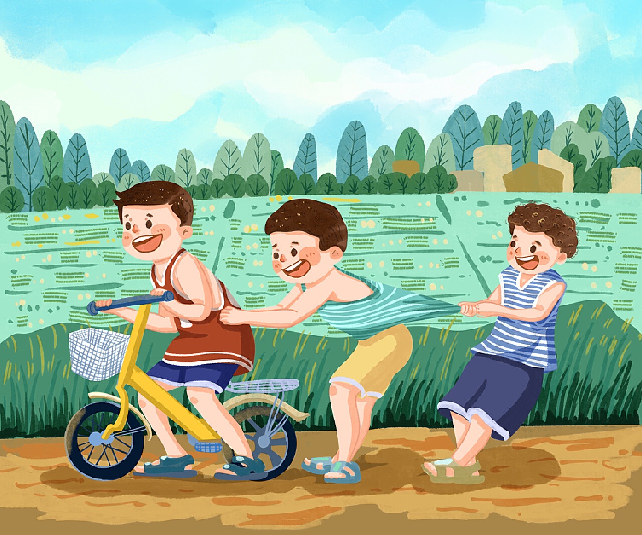暑假生活|插画|儿童插画|瑶瑶啊瑶到外婆桥 - 原创作品 - 站酷 (ZCOOL)