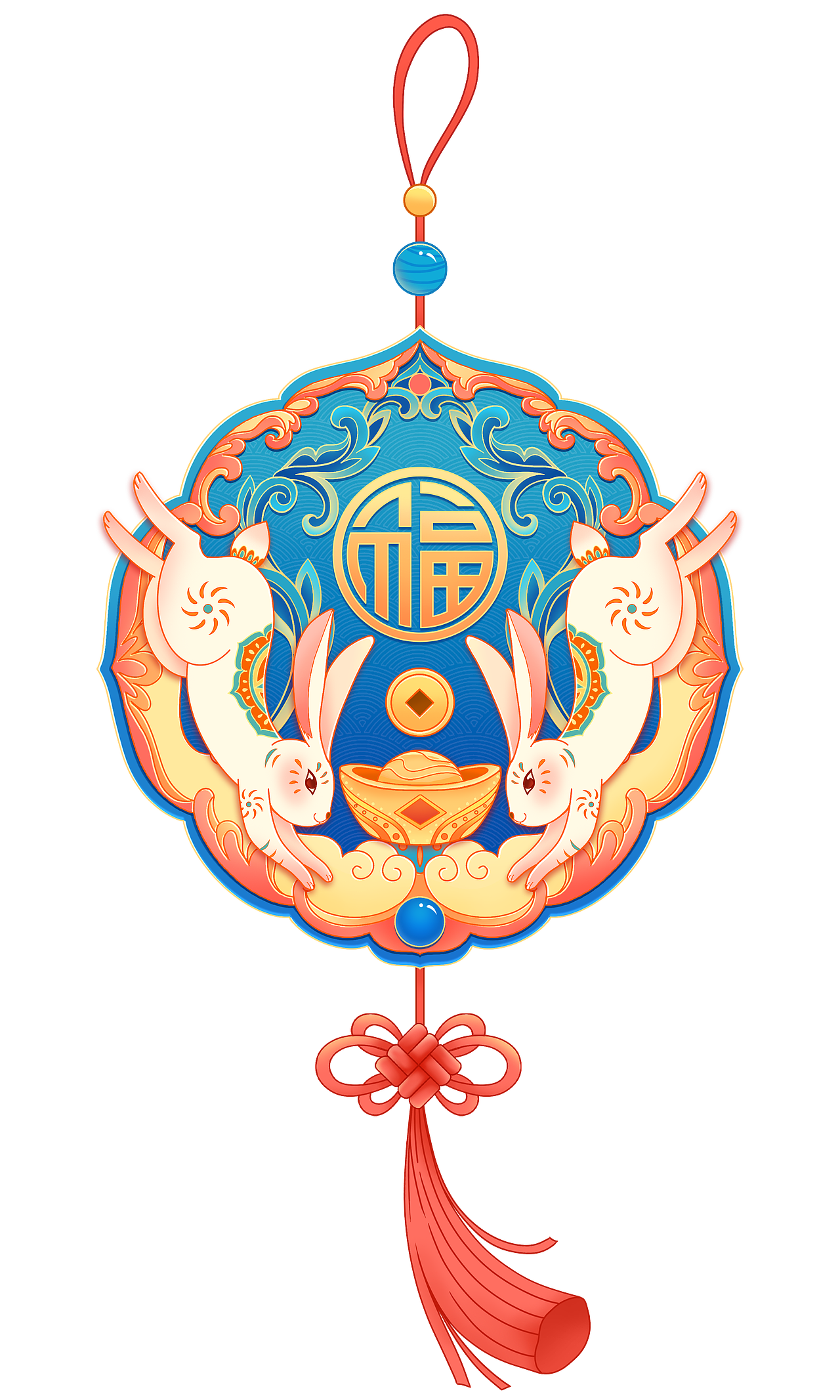 兔年春节贴纸（图ZMzIzODk2MTI4） - 商业插画 - 站酷设计师da羊原创素材 - 站酷ZCOOL