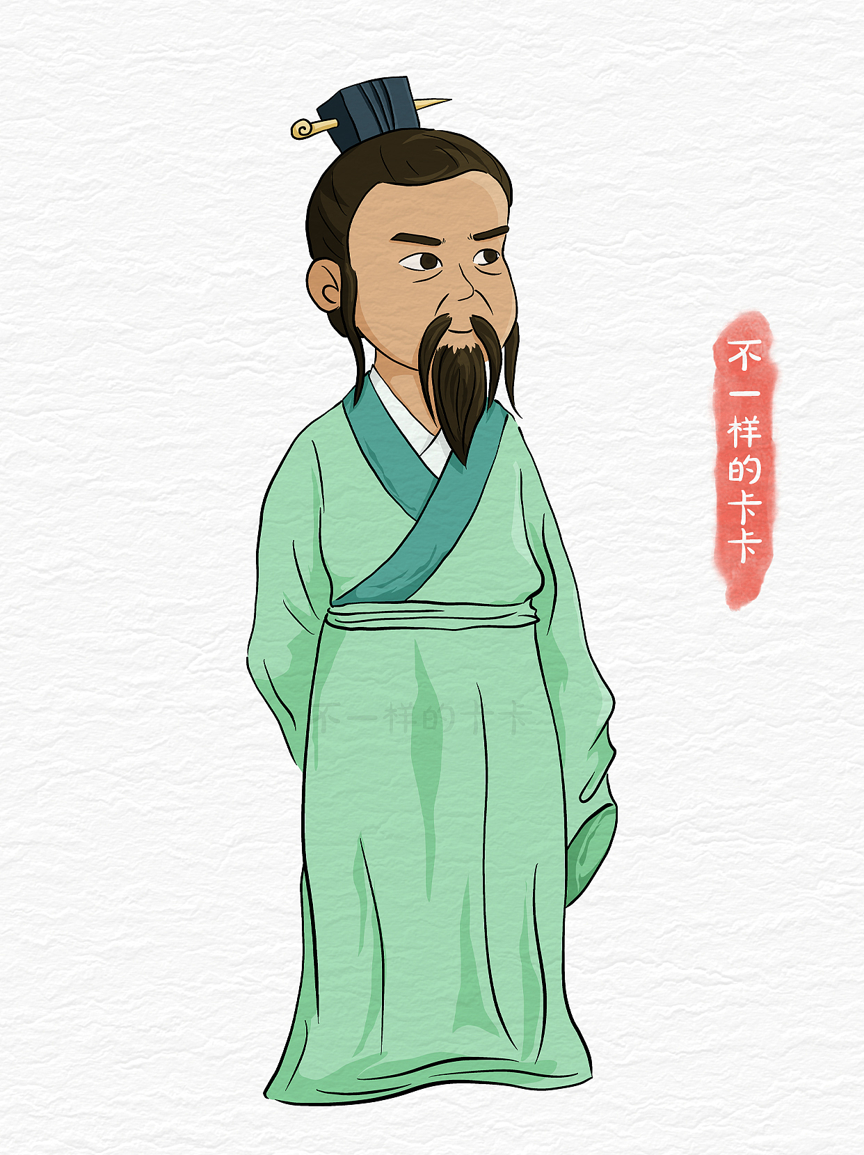 原创|卡通古风人物|左丘明