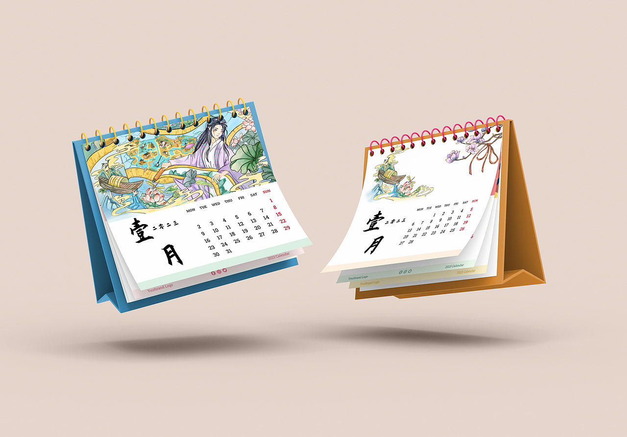 “繪韻”古風(fēng)插畫文創(chuàng)設(shè)計(jì)（圖ZMzYyODQyMjY4） - 包裝 - 站酷設(shè)計(jì)師桉夜原創(chuàng)素材 - 站酷ZCOOL