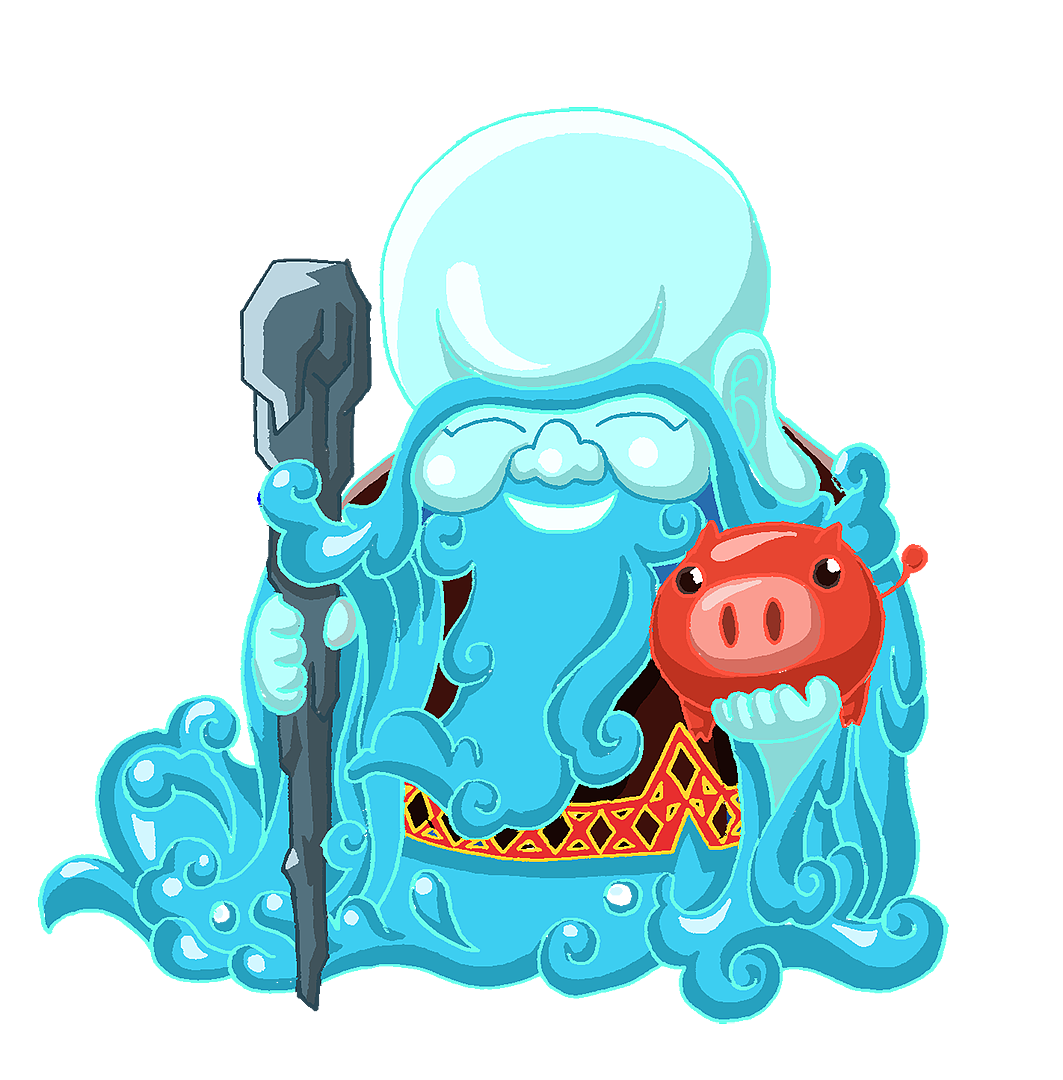 长寿河神卡通Q版形象设计（图ZMzEwMjU2NTcy） - 单幅漫画 - 站酷设计师maxway原创素材 - 站酷ZCOOL