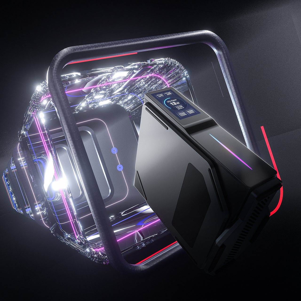 Mini PC迷你PC桌面电脑主机产品渲染选集3