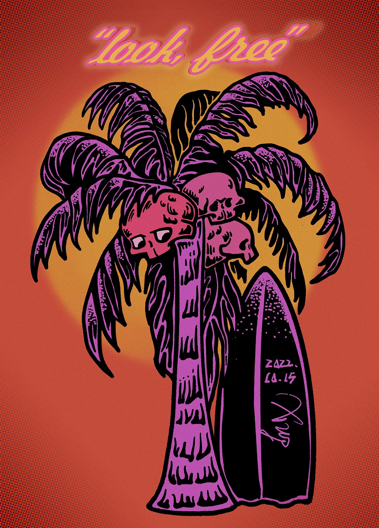 look, free.灵感插画